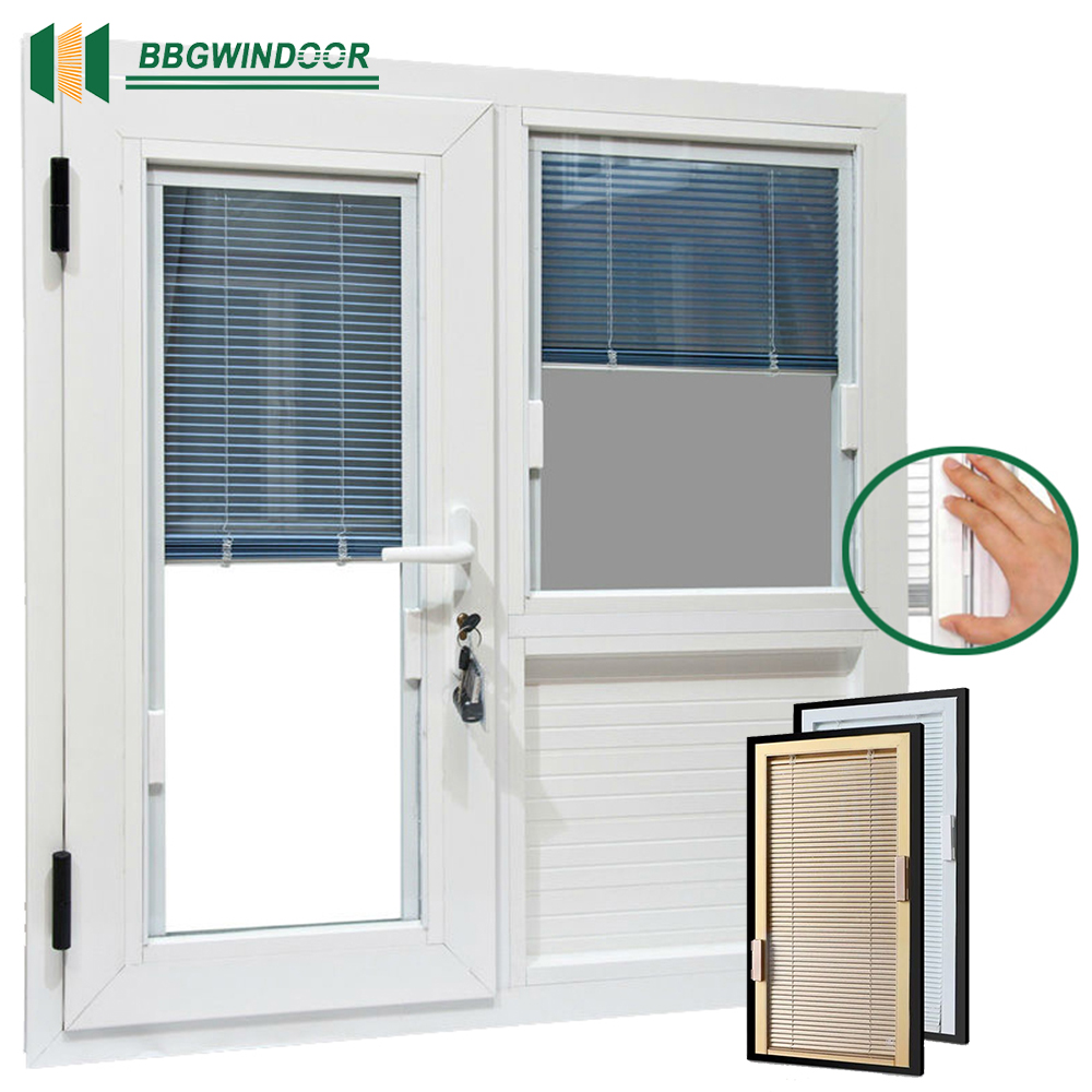 Lukliving Aluminium Glass Casement Windows With Inserted Blinds Built-in Blinds Privacy Design
