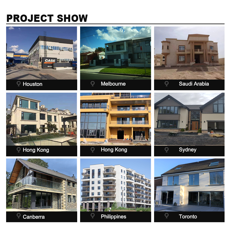 Double Glazed Aluminum Turn and Tilt Aluminium Casement windows Thermal Break System for Energy Efficient Villa Homes