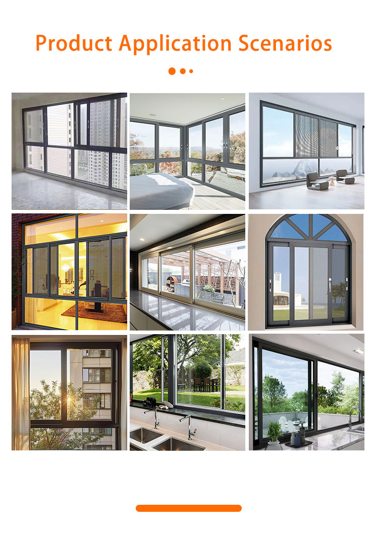 Wholesale Price Windows for Houses NFRC AS2047 Porch Windows for Office Complexes Aluminum Sliding Window