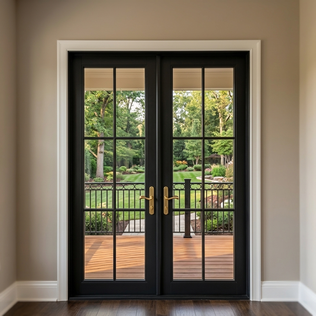 Modern Aluminum French Doors Interior Aluminium Steel Framed Swing Glass Door Crittall Style French Doors