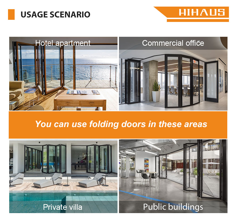 Hihaus Aluminum Casement Door Interior Bathroom Waterproof and Moisture-proof Glass Door