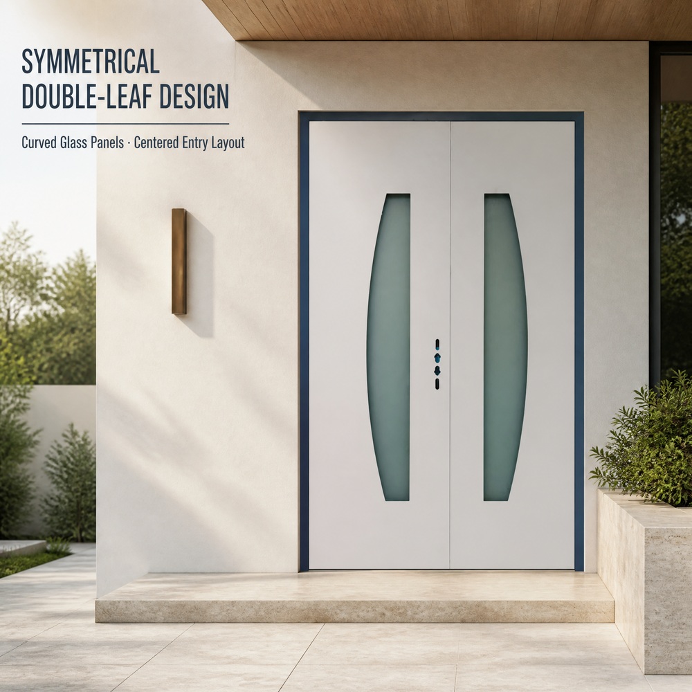 Hot Sale Thermal Break Aluminum Metal Door With Insulated Glass For Villa Main Entrance