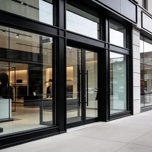 Commercial storefront soundproof aluminum glass swing door