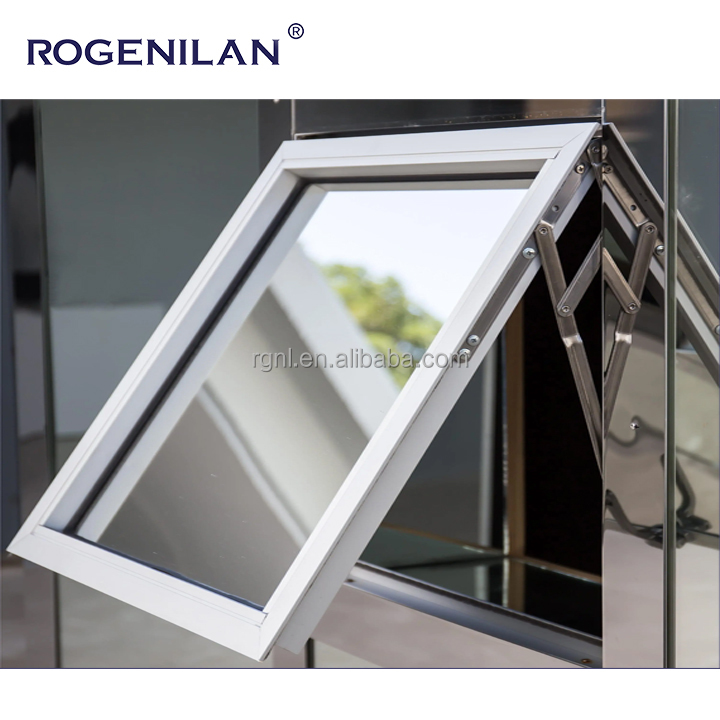 Australian Crank Push Window Outward Casement Windows Aluminum Low-e Glass Awning Windows With Transparent Mesh