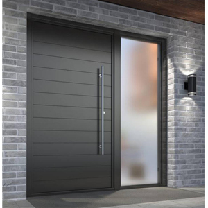 European Style Cast Aluminum Entrance Pivot Door Artisan Handmade Decorative Steel Wood Composite Security Door