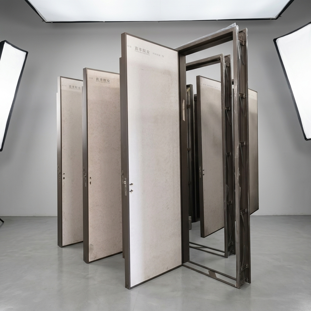 Modern Swing Opening Front Entry Doors Wood Aluminum Alloy Metal Iron Exterior Security Doors Exterior Doors for Houses
