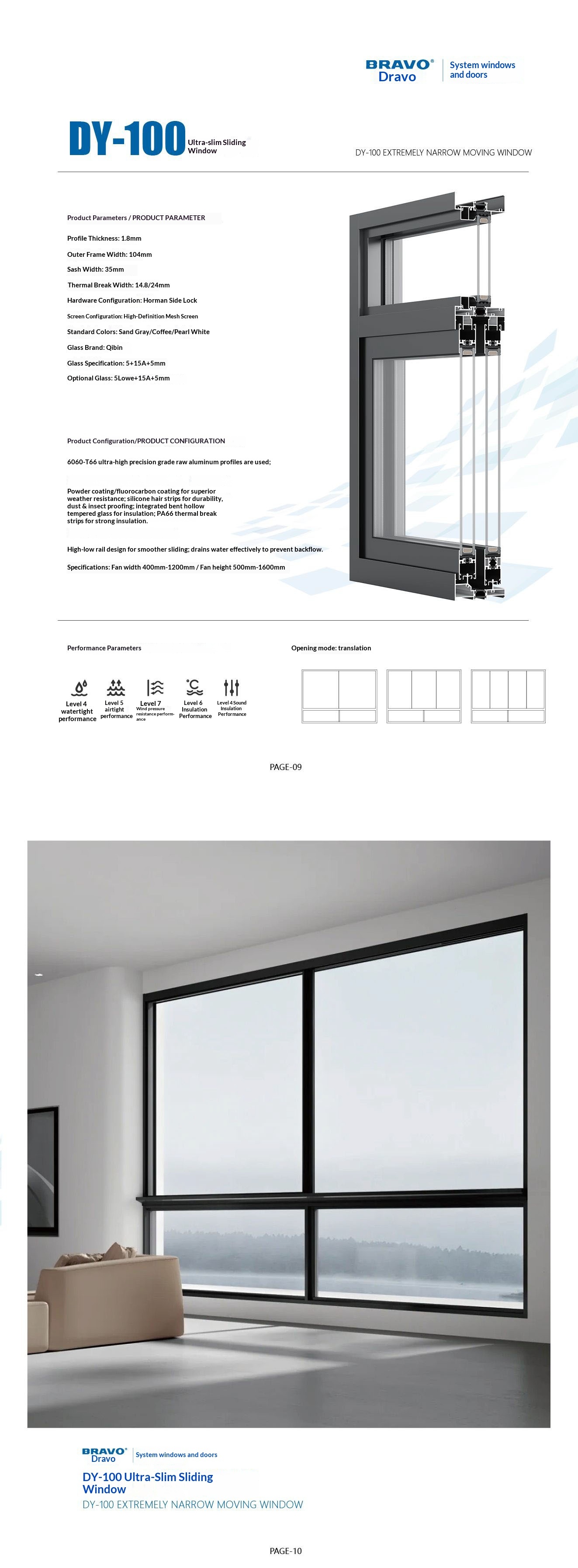 Windows Aluminum Vertical Sliding Rooftop Sash Door Double Glazed Non Shatter Energy Star Qualified 5 Year Warranty