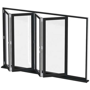 Customized Soundproof Huge Mobile Folding up Glass Center Pivot Size Aluminum Door Sliding Window for Villa