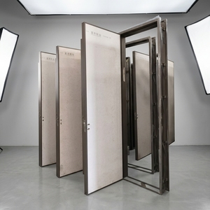 Modern Swing Opening Front Entry Doors Wood Aluminum Alloy Metal Iron Exterior Security Doors Exterior Doors for Houses