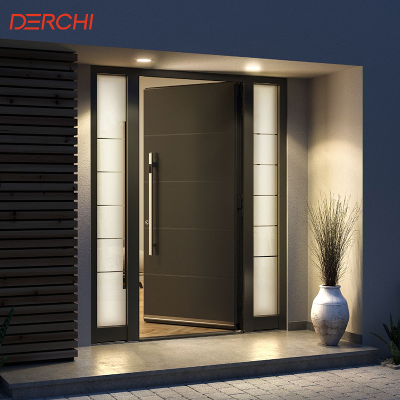 Fire Rated Aluminum Front Door Entry Door Exterior Security Door for Building and Commercial Projects