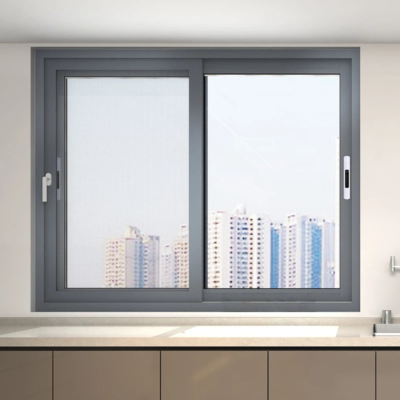 Windows Aluminum Vertical Sliding Rooftop Sash Door Double Glazed Non Shatter Energy Star Qualified 5 Year Warranty