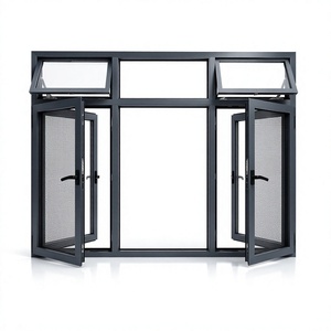 120 Series Casement Window Thermal Break Aluminum Magnesium Alloy Fixed Center Sash Double Side Opening Top Hung Inward Tilt