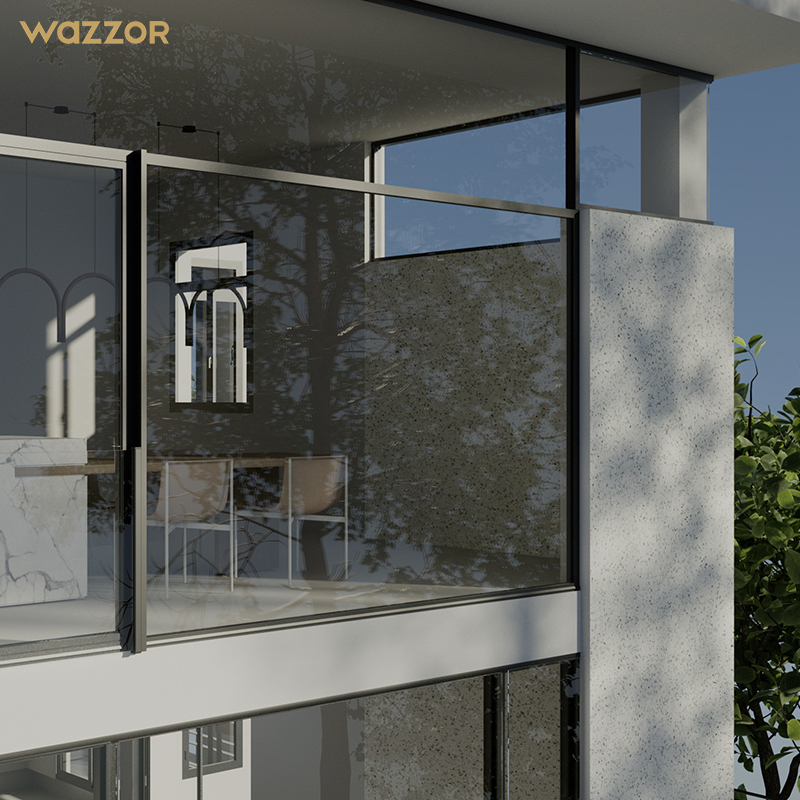 Wazzor House Windows For Sale Factory Direct Price Aluminum Glass Casement Window With Mosquito Fly Net Screen