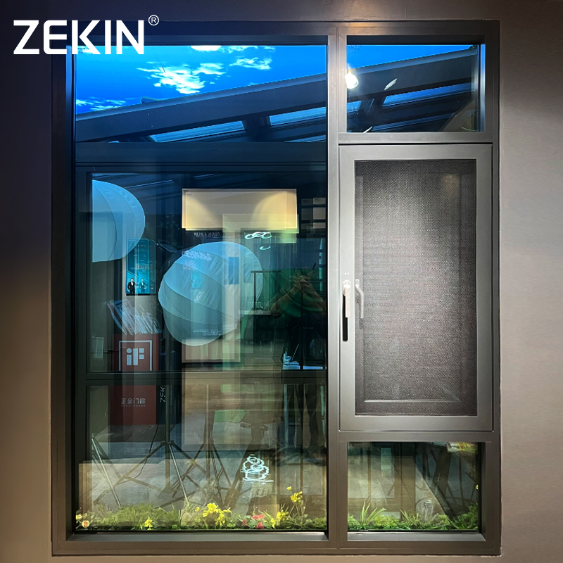 ZEKIN Casement + Tilting Aluminum Windows Double Sound insulation Big Glass Windows