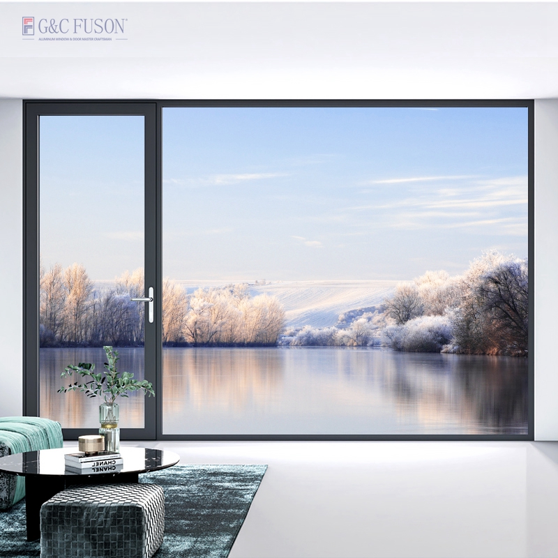 Fuson Nfrc Certificated Energy-Efficient Window Hurricane Impact Aluminum Wood Composite Frame Casement Windows With Crank