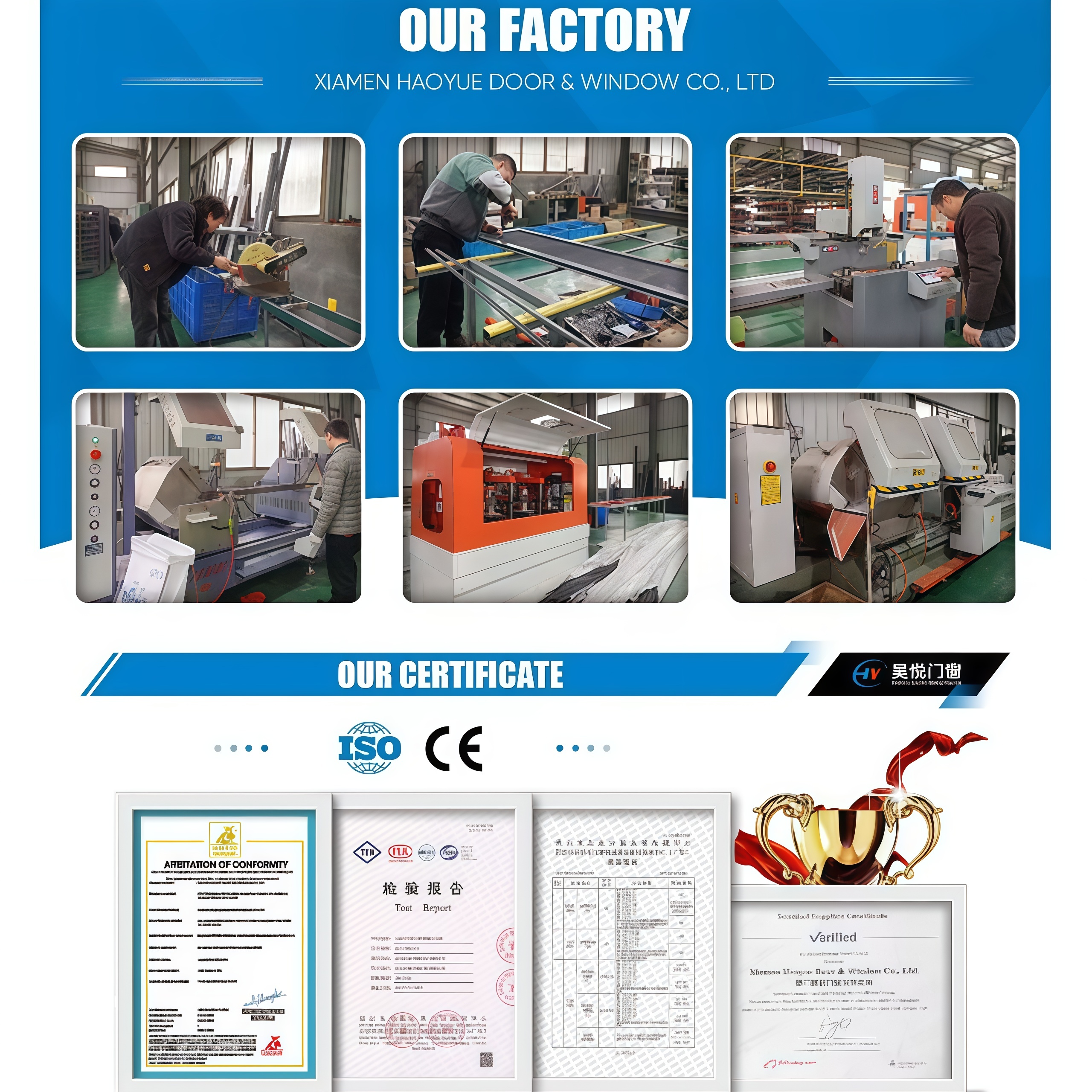 Custom Design Glass Commercial Entry Door Aluminum Alloy Store Front Aluminum Tempered clear Glass Continuous Hinges Front Door