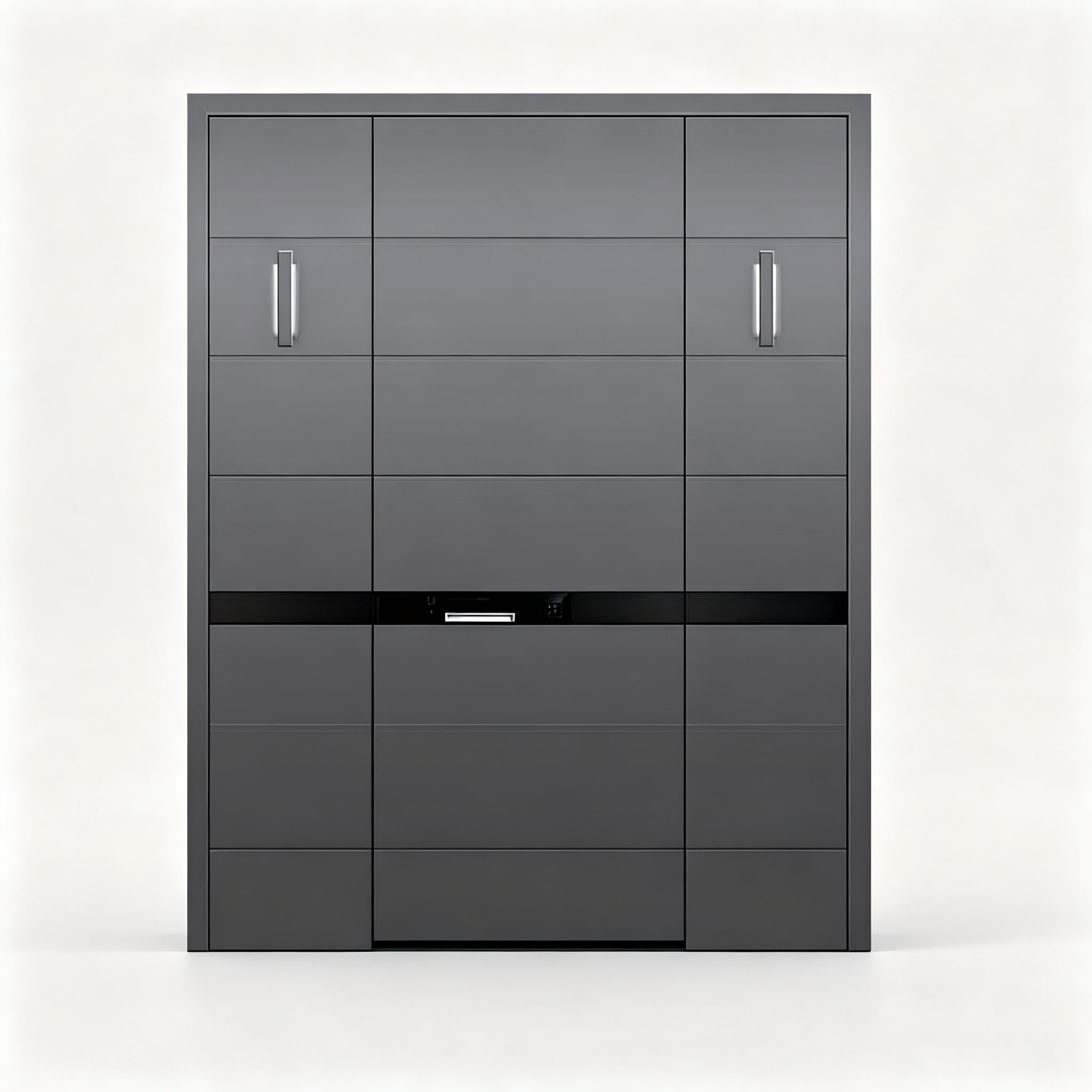 Aluminum Pivot Door Oversized Offset Exterior CNC Design Tempered Glass Smart Lock Waterproof Modern Villa China Total Solution
