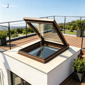 Customized Aluminum Electric Skylight Windows Waterproof Automatic Opening Sunshade for Roof Sunroom