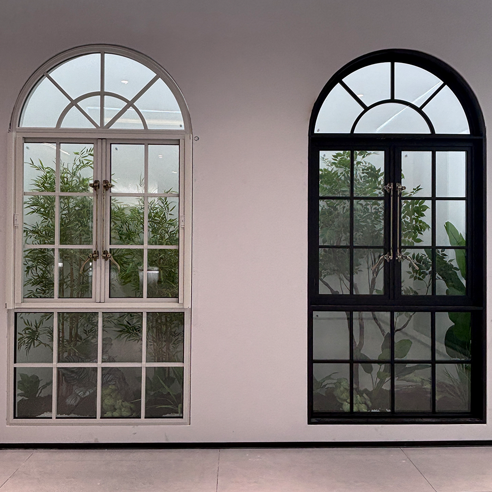 European-style Aluminum Alloy French Windows, Vintage Arched Folding Screens, and Hotel Casement windows