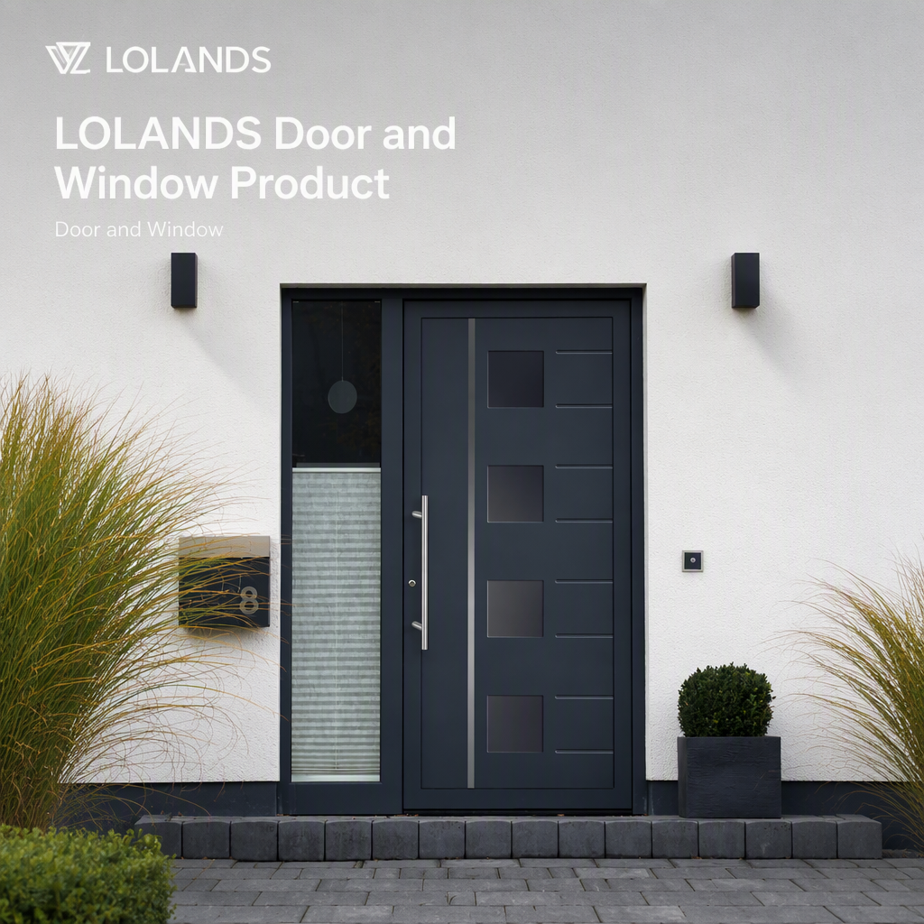 Lolands Custom Modern Aluminum Armored Door Custom Color Size Entry Door for Home Kitchen Supermarket
