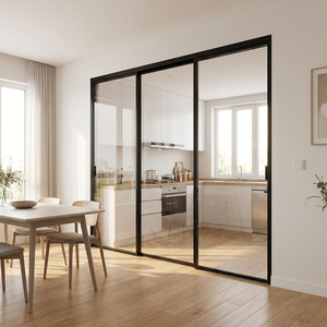 Modern Aluminum Alloy Sliding Glass Door Interior Room Sliding Door
