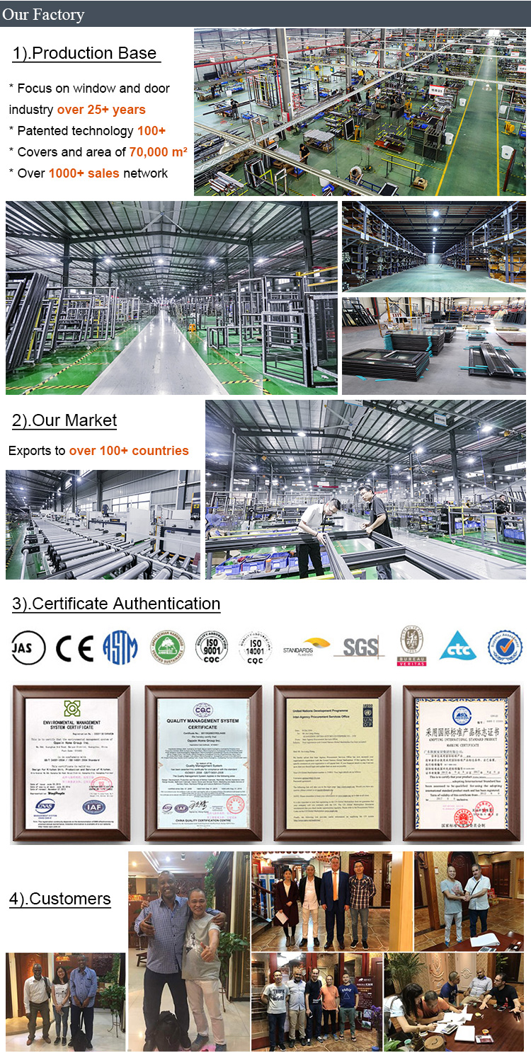 AS2047 Australian Standard Aluminium Alloy Double Glazed Glass Door and Aluminum Casement Window