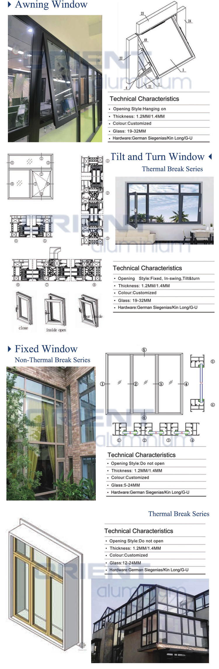 Aluminium Window Design Style 3