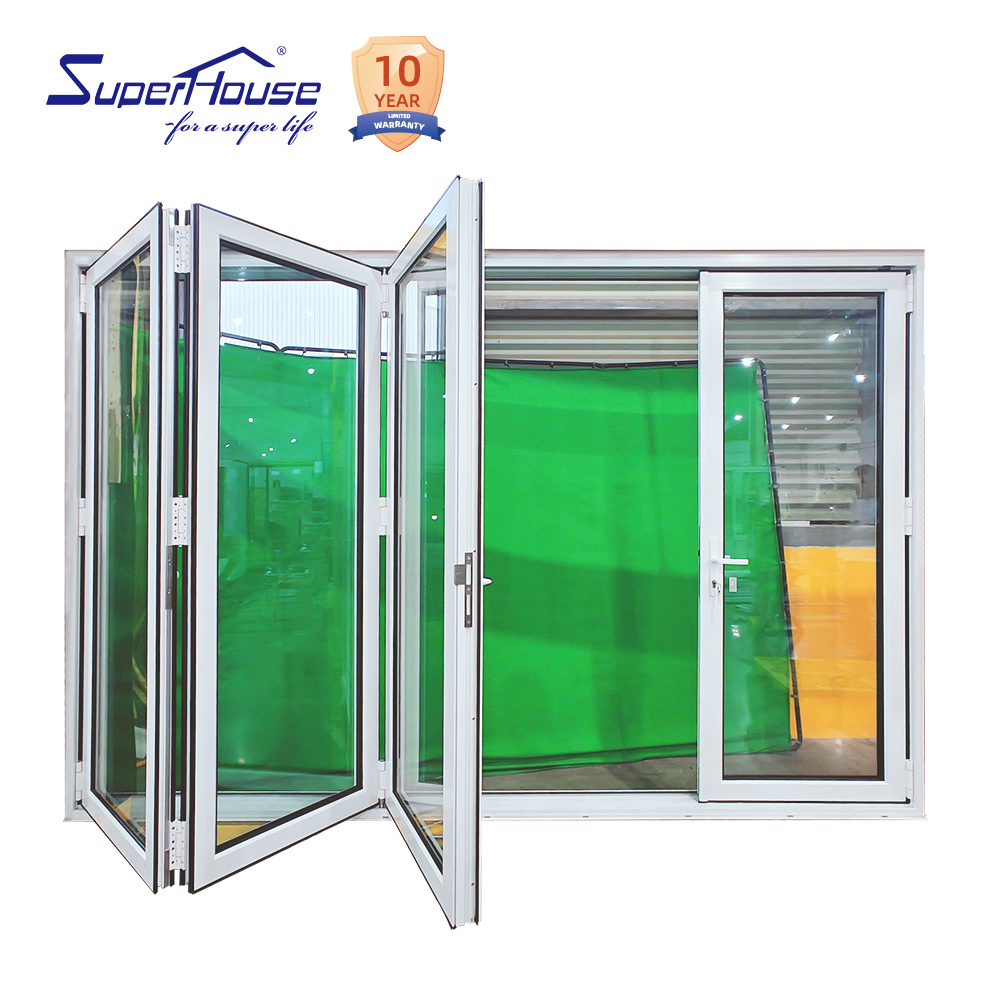 Florida Miami-Dade Hurricane Approved NOA Aluminum Frame Smart Automatic Folding up Window Glass Bi-fold Windows Doors