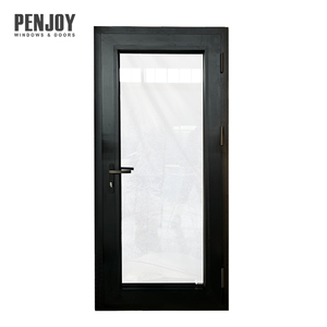 Penjoy Thermal Break Triple Glazed Aluminum Doors For Home Entry Villa &amp; Hotel Fiberglass Screen Netting Passivhaus Compliant