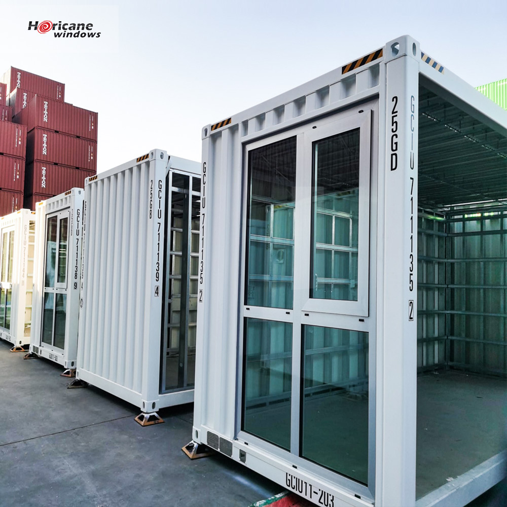 High Quality Bulletproof Windproof Waterproof Aluminum Doors and windows for Container Mobile House Home