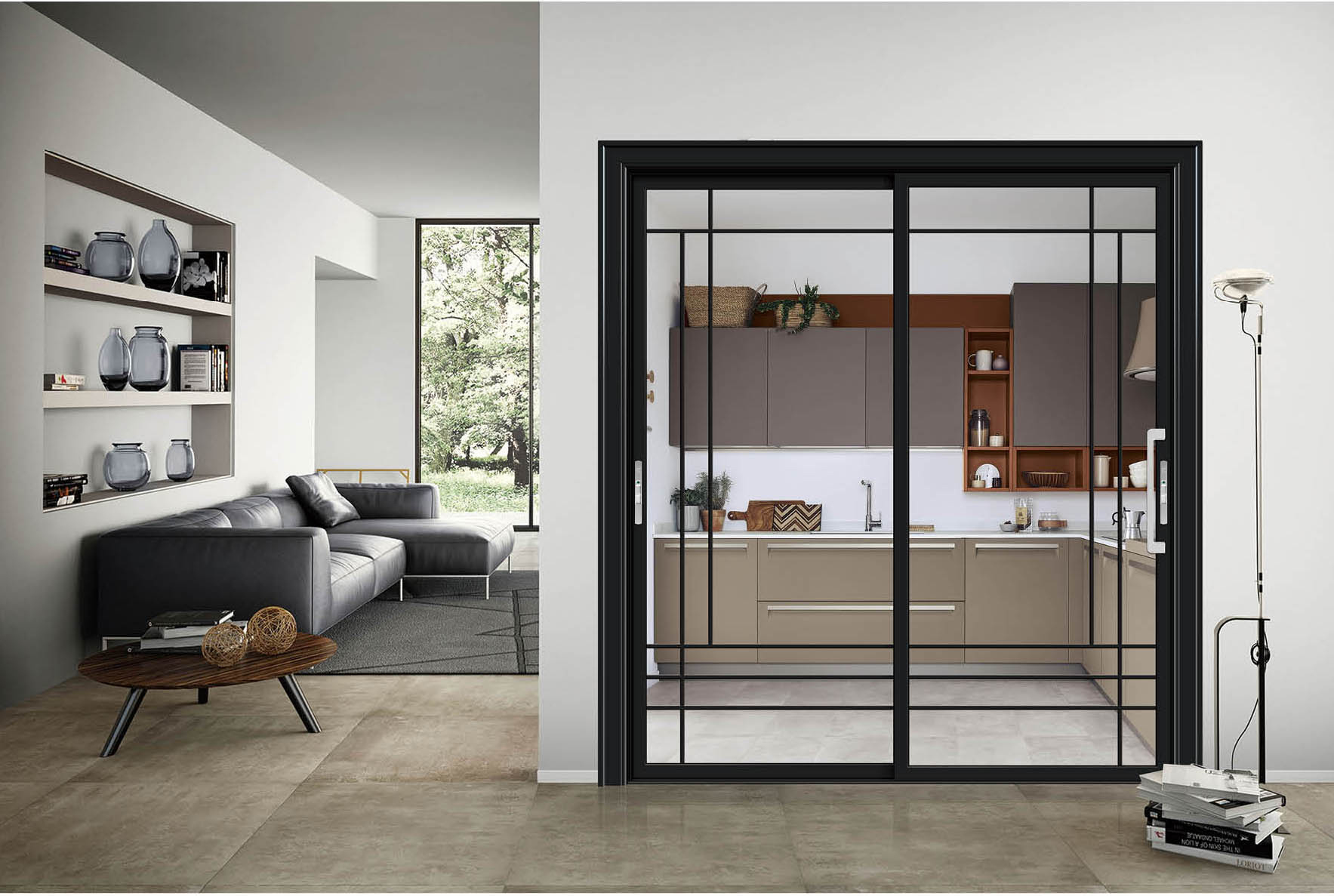 Factory Customization Balcony Openings Panoramic Door Aluminum Track Insulated Glass Heavy Sliding Door