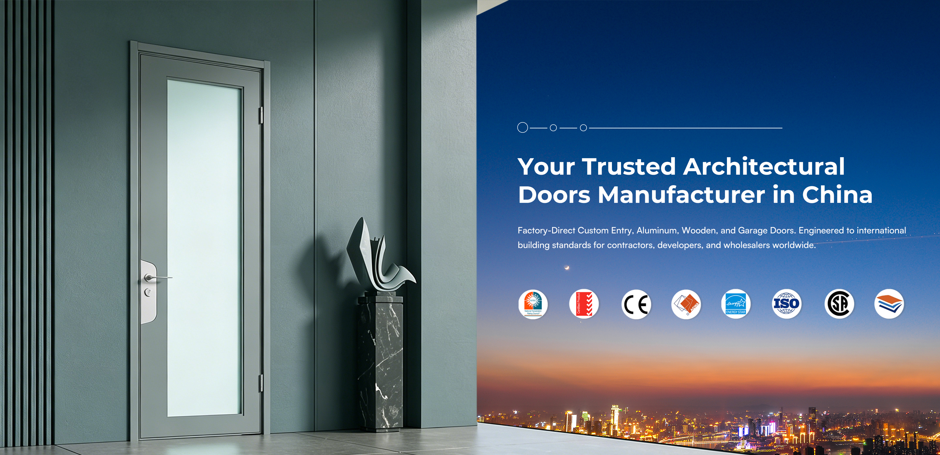 DERCHI entry door manufacturing facility in Foshan, Guangdong