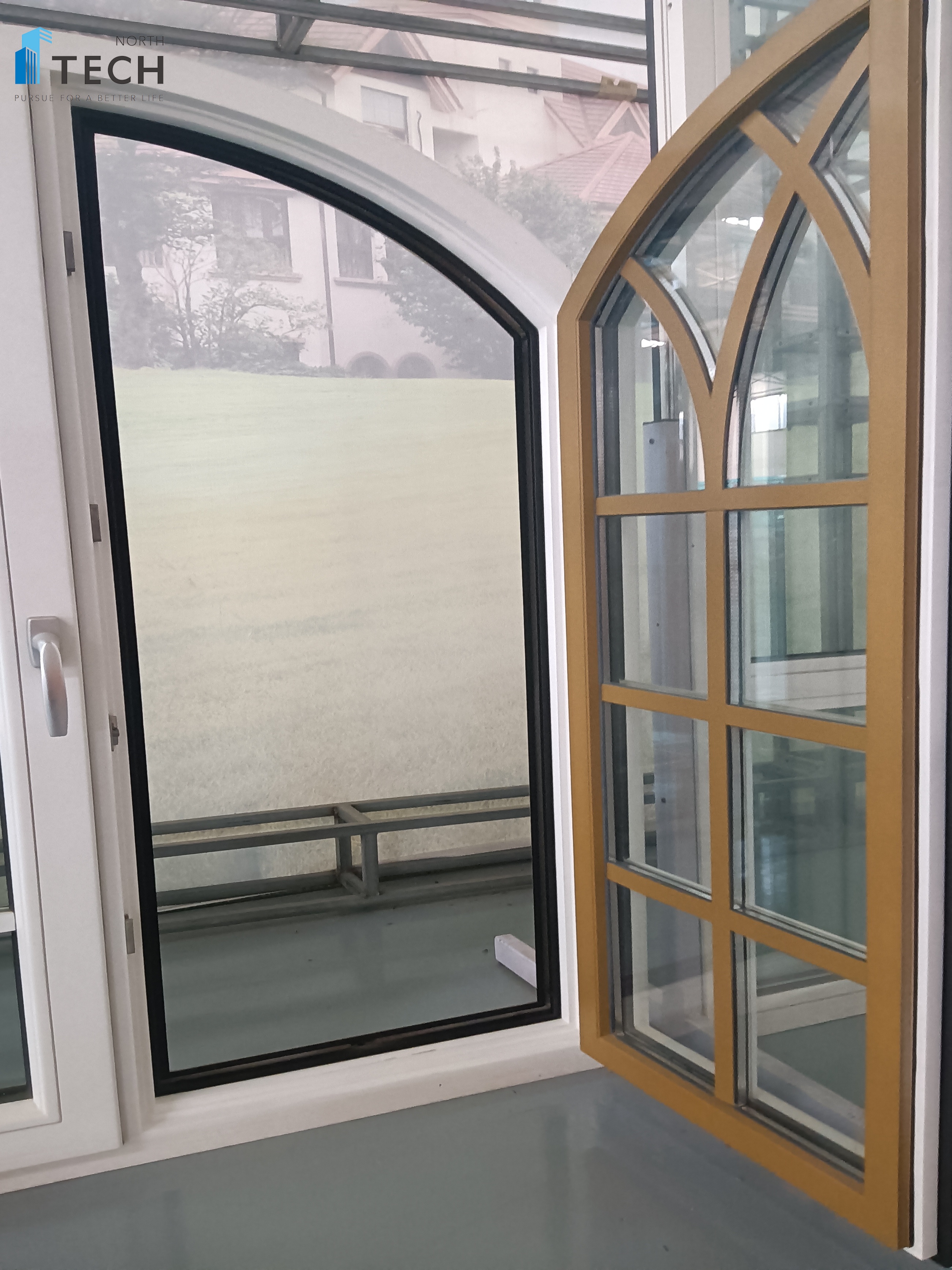 New Design Best Price Safety Aluminum Clad Wood Casement Windows With Colonial Bar for Garden House