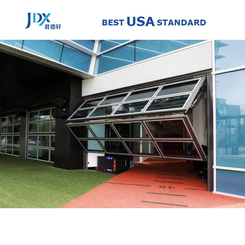 Aluminium Sectional Folding Garage Door 16x8 Overhead Carriage Gate Insulated Fold up Garage Doors