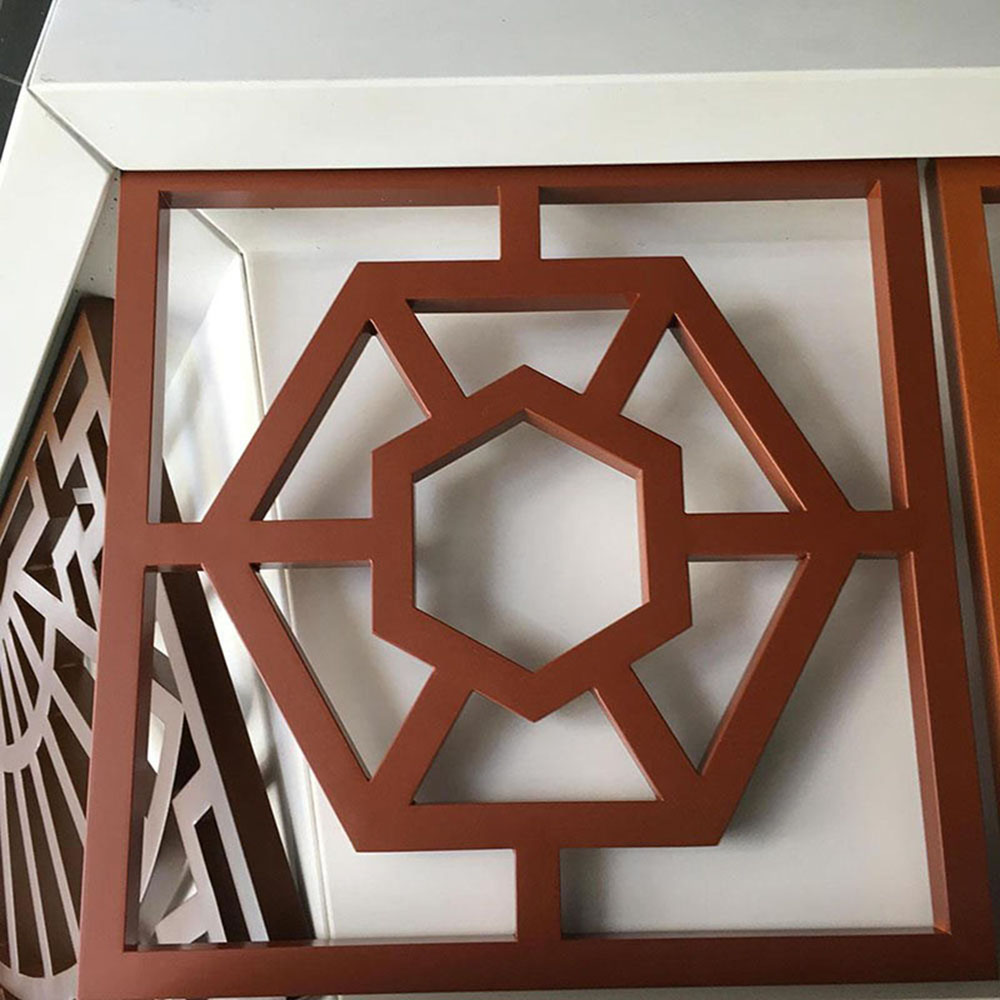 Custom Chinese-style Aluminum Door &amp; Window Lattice, Wood Grain Color Aluminum Window Grilles For Ancient Building Decoration
