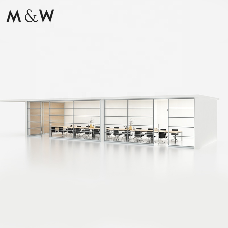M&amp;W Factory Manufacturer Aluminium Glass Office Partition Wall Frame Soundproof Design Office Partition