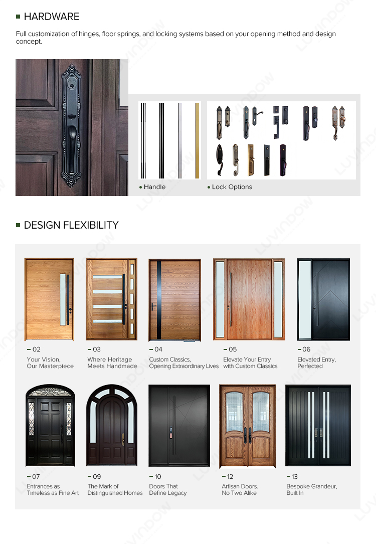 Custom Double-Hinged Entrance Door Showcase 6