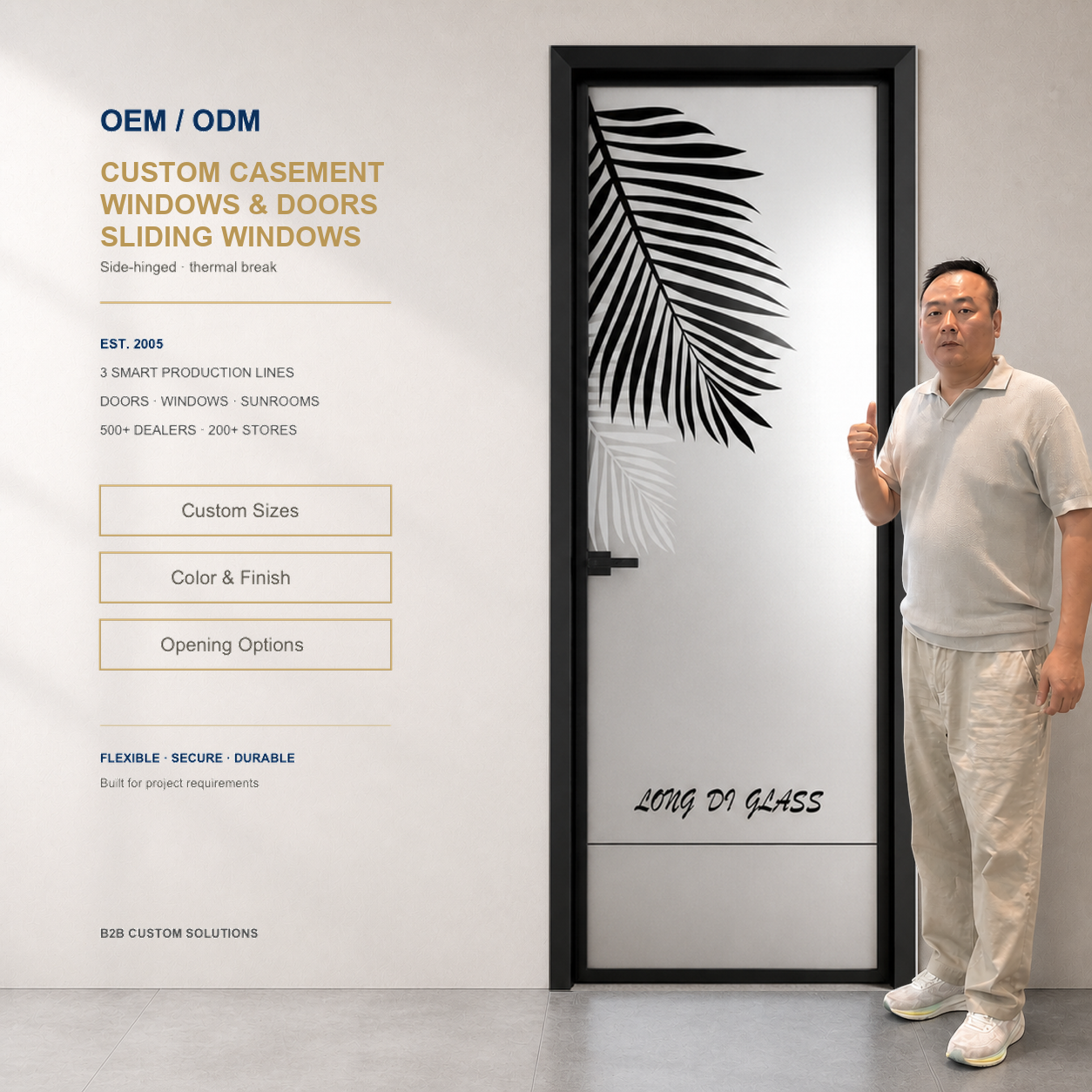 Aluminum Minimalist Bathroom Door with Emergency &amp; Privacy Lock Frosted Glass Sound Insulation Customizable Size for Hotel Use