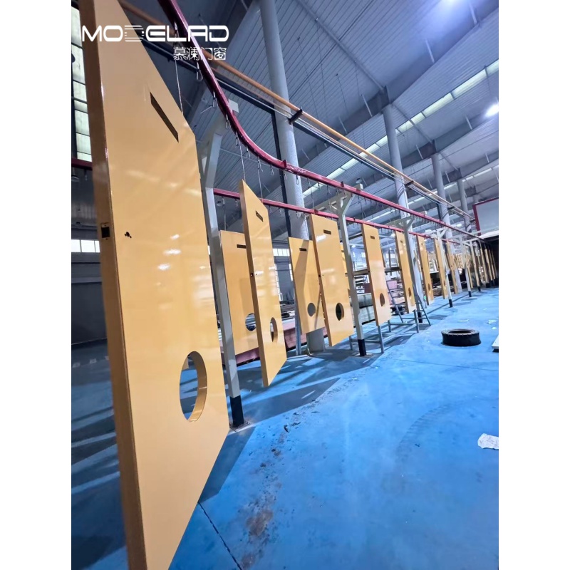 Modern Style Aluminum Wooden Door French Interior Door for Apartment Buildings Ecological Residence Door Factory Direct