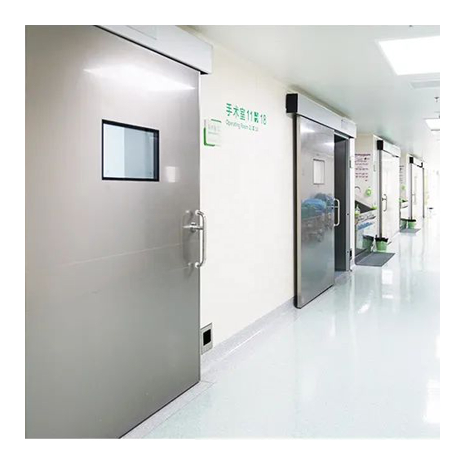 Medical Cleanroom Doors Modern Aluminum Alloy Operating Room Hermetic Automatic Side High-Airflow Sliding Door for Hospital
