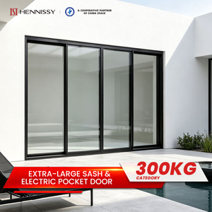 Modern Wind Resistant Aluminum Sliding Glass Door