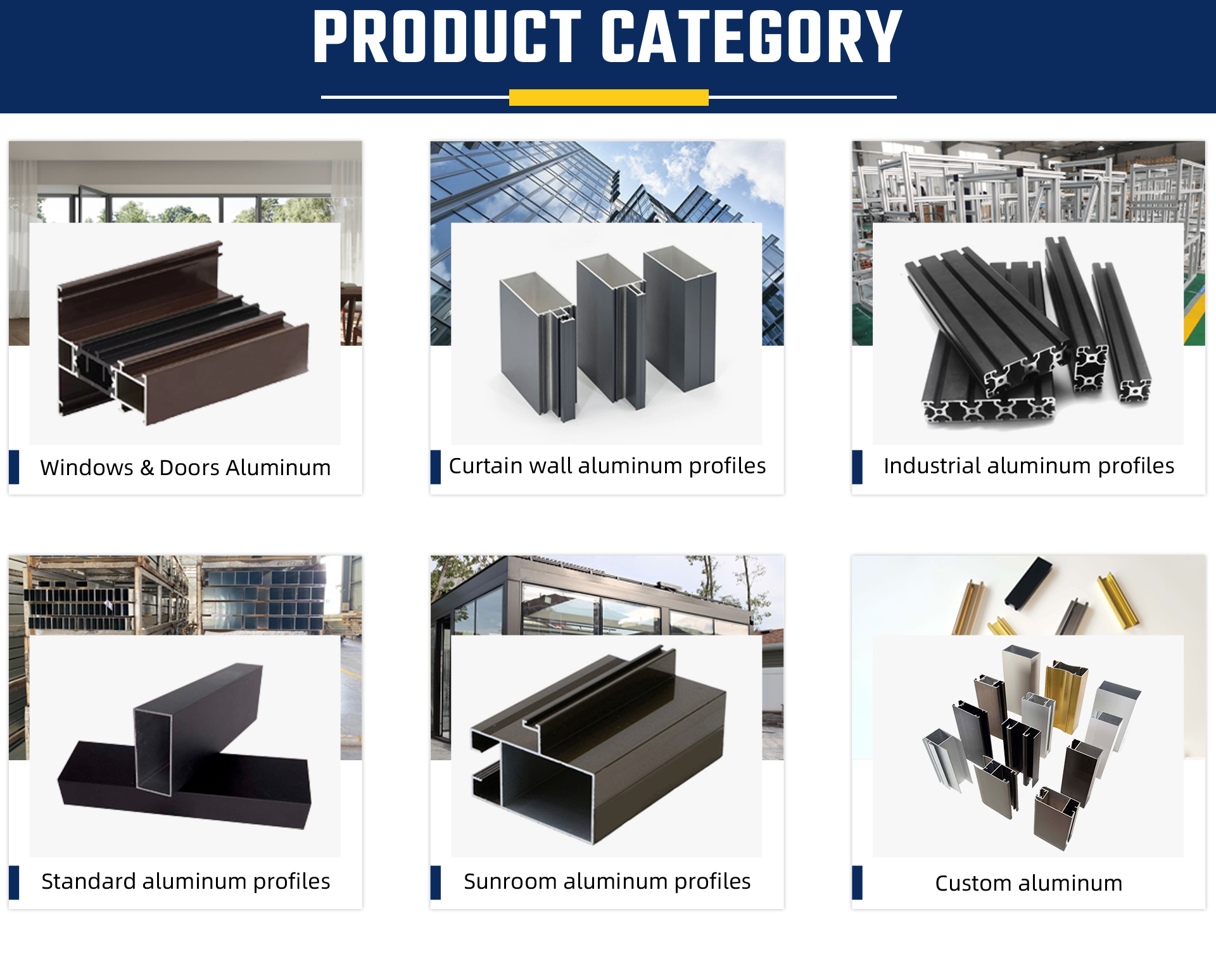 Aluminum Profiles Category Overview