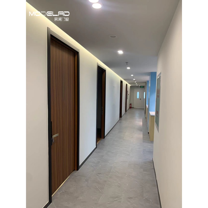Modern Style Aluminum Wooden Door French Interior Door for Apartment Buildings Ecological Residence Door Factory Direct