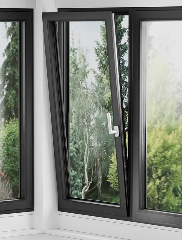 AS2047 Certified Aluminum Casement Window With Retractable Screen Double Glazed Dust Proof For Australian House