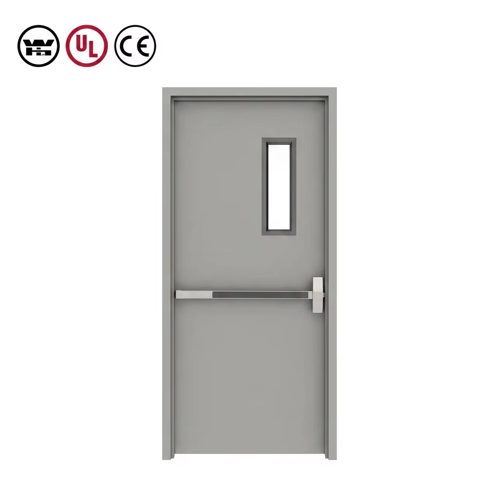 UL Listed Modern Steel Fire Rated Door with Frame Manual Opening Finished Surface for Commercial Use in USA Market
