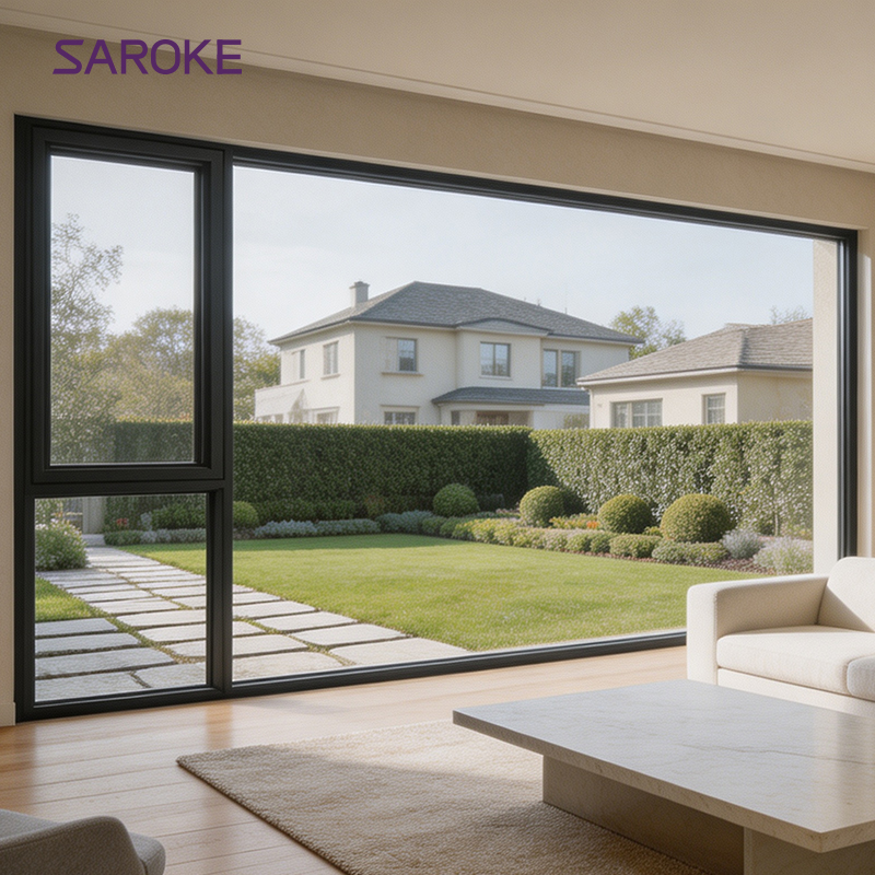 Child-Safe Rounded Corner Protection Design Aluminum Outswing Window Triple Glazed Toughened Glass Security Casement Window