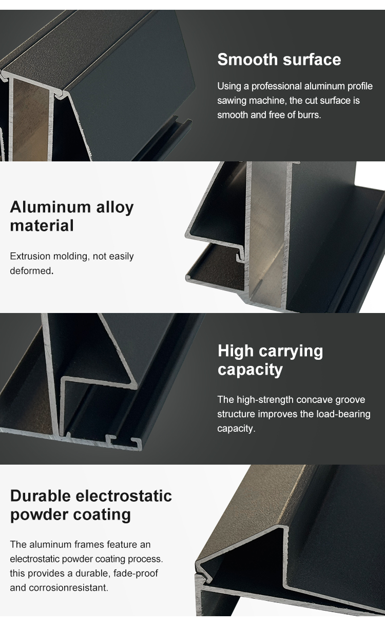 Foshan Aluminum Factory Aluminium Frame Profile with Fly Screen, Aluminum Profile for Window Frame