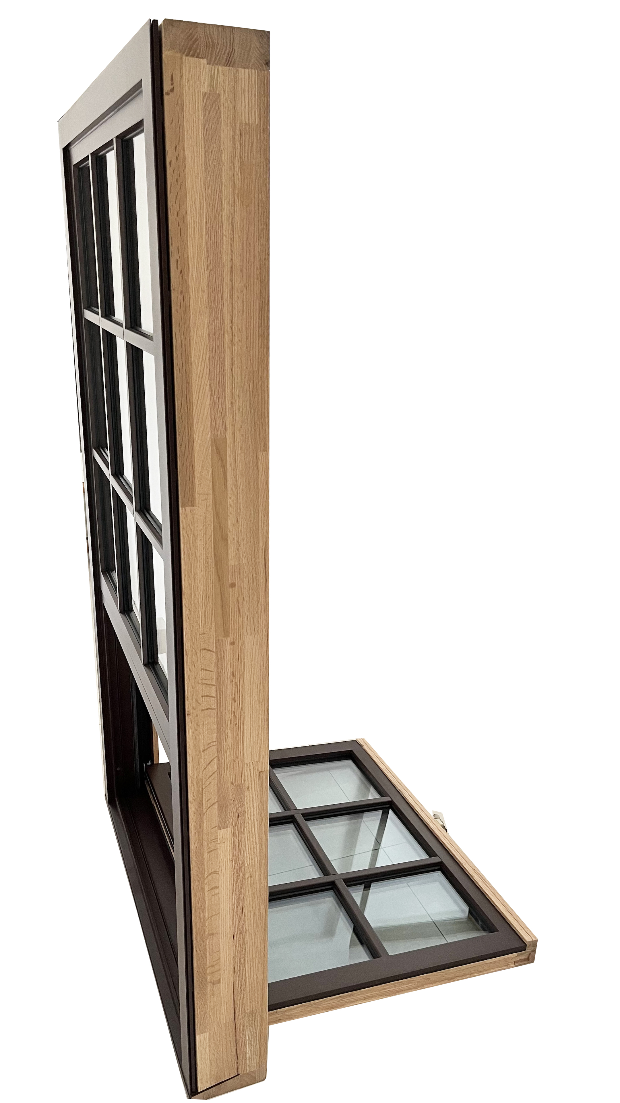 Penjoy North American Popular Design Vertical Custom Aluminum Clad Wood Hung Window Tempered Glass NFRC Certified Exterior Use