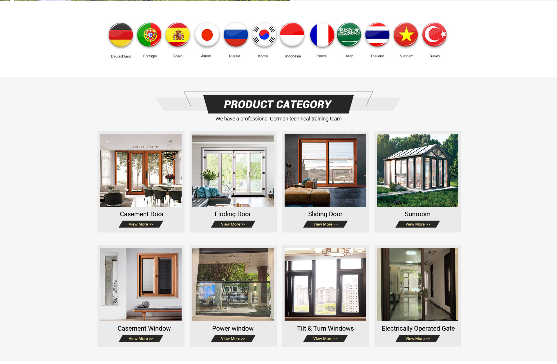 Product Range Display