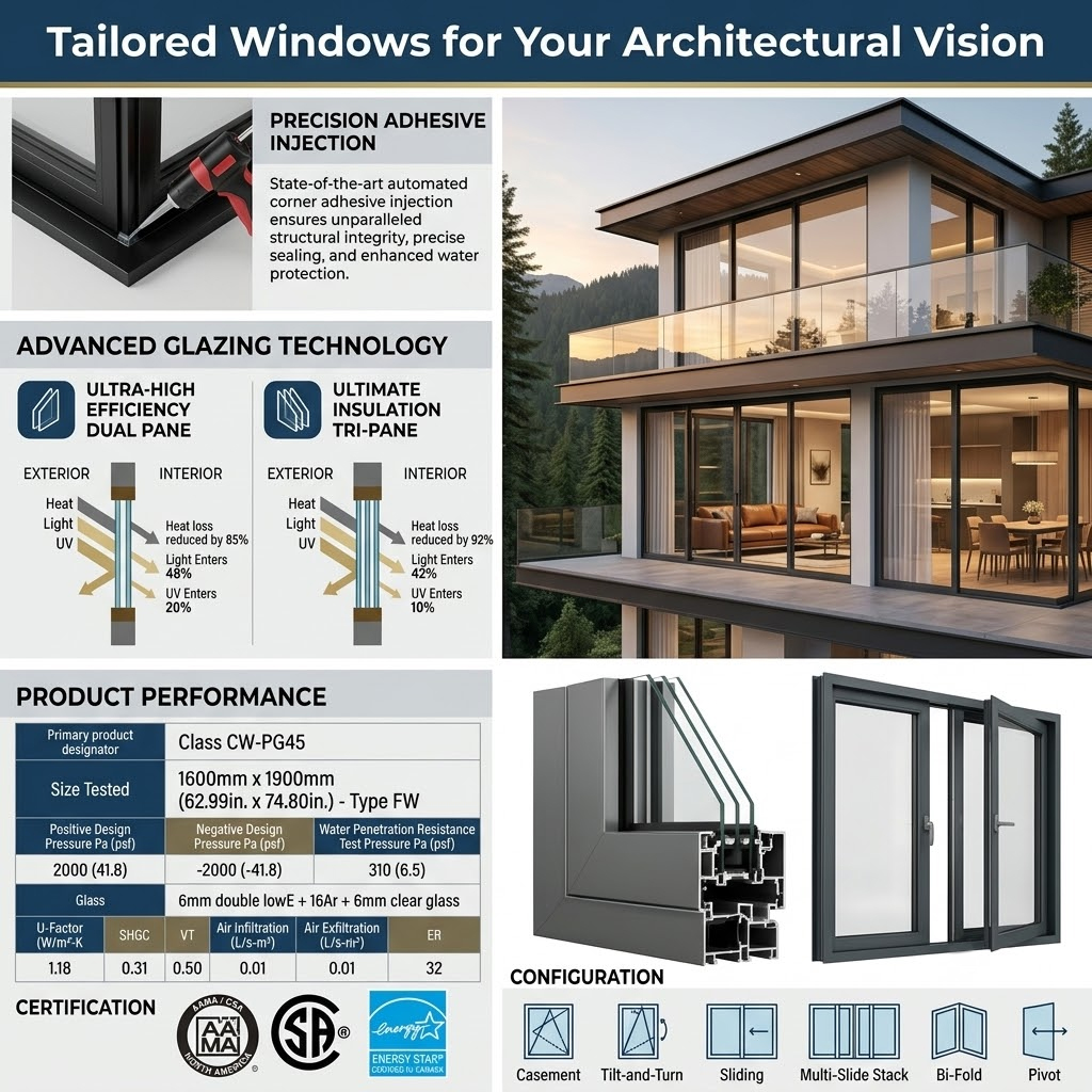 Custom OEM ODM Folding Windows Soundproof Aluminum Glass Bi-fold For Balcony Terrace Color Options